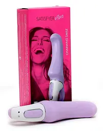 Вібратор Satisfyer Vibes Charming Smile Гнучкий потужний для точки G, 18.5х3.5 см бузковий - мініатюра 5