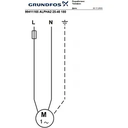 Циркуляційний насос Grundfos ALPHA-2 25-40 180 (99411165) - мініатюра 7