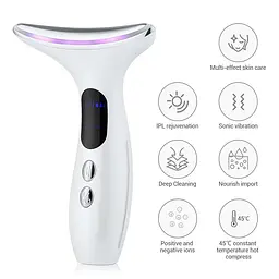 Масажер мікрострумовий для шиї та обличчя No Brand Neck Beauty Device Білий (2288327480) - мініатюра 3