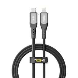 Кабель для заряджання та обміну даними Yoki YK-SO15 SOLID Series 30W 3A/10V 1.2 м Чорний