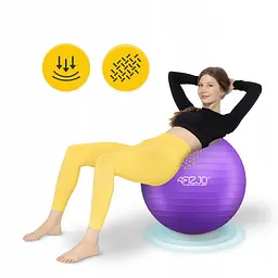 М'яч для фітнесу (фітбол) 4FIZJO 75 см Anti-Burst Violet (P-5905973404815) - мініатюра 6