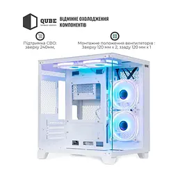 Корпус для ПК Qube REEF ARGB White (REEF_GMNU3) - миниатюра 10