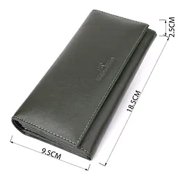 Горизонтальний гаманець у два складення з натуральної шкіри ST Leather 18,5х9,5х2,5 см acs0029644 - мініатюра 3