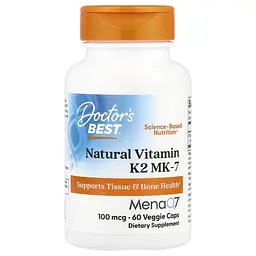 Витамин К Vitamin K2 MK-7 100 mcg 60 Veggie Caps Doctor's Best vit0006309