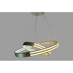 Сучасна люстра Led Linisoln 752-60*40 метал + акрил шампань золото + металево-зелений 1 лампа - мініатюра 4