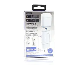 Мережевий зарядний пристрій Remax RP-U32 1 порт для AirPods білий - мініатюра 2