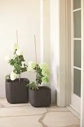 Горщик для рослин Keter Cube Planter L коричневий (7290106927919) - мініатюра 2
