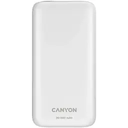 Батарея універсальна Canyon PB-301 30000mAh PD/20W, QC/3.0 (CNE-CPB301W)