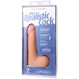 Фалоімітатор Doc Johnson The Realistic Cock ULTRASKYN 7 Inch with Balls, 17.8 см - мініатюра 9