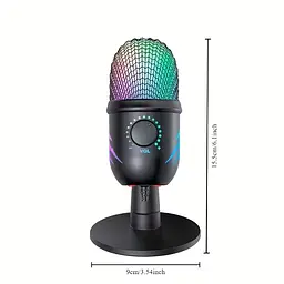 Професійний ігровий мікрофон V5 з RGB-підсвічуванням, шумозаглушенням, Mute та моніторингом у навушниках - мініатюра 4