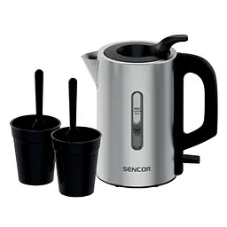 Електрочайник Sencor 0.5 л Strix пластик в комплекті 2 склянки + 2 ложки нержавіюча сталь kuh0015371 - мініатюра 3