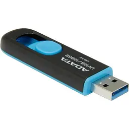 Флеш-накопичувач Adata Flash 128Gb USB 3.2 UV 128 Black/Blue (AUV128-128G-RBE) - мініатюра 2