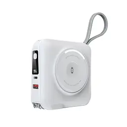 Портативний ЗП Power Bank WIWU Wi-P051 6 in 1 PD45W з БЗП+iWatch 15000 mAh White - мініатюра 5