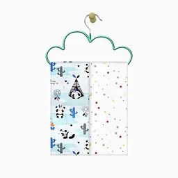 Пелюшки багаторазові Cosas дитячі Stars & Panda 2 шт., 80х100 см, білі - мініатюра 3