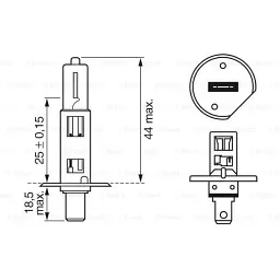 Автолампа Bosch галогенова 55W (1 987 302 801) - мініатюра 5
