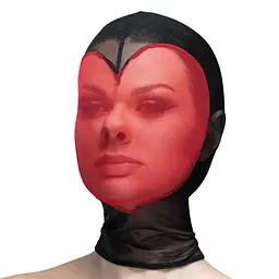 Маска-сітка з повністю закритим обличчям Feral Feelings Hearts Mask Black/Red