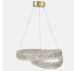 Підвісна кришталева LED-люстра Artlight 555-600GD з переплетеними кільцями, золото, 113 Вт, від 13-20 м² - мініатюра 2