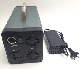 Акумуляторний інвертор-перетворювач напруги 400 Вт 96000 mAh Power Bank з розеткою 220 V та 12 V, зарядна станція Yachu 350.4 Wh 12,8 V/24 Ah/400 W - мініатюра 2