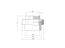 Американка Thermo Alliance d 63мм поліпропіленова 63х2"В для поліпроп. труб (DSI006) - мініатюра 2