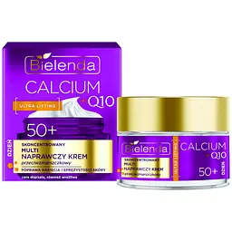 Крем для обличчя Bielenda Calcium + Q10 Концентрований мультивідновлювальний 50+, 50 мл - мініатюра 2