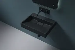 Умивальник VBI Este підвісний без отвору під змішувач 60x38 см black VBI-019908 - мініатюра 6