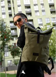 Чоловічий рюкзак Sambag RollTop X хакі 41 х 27 х 18 см (24320119m) - мініатюра 3