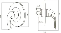 Змішувач для душу AM.PM Sense F7575000 - мініатюра 5