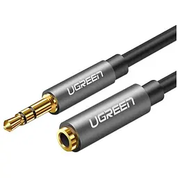 Кабель мультимедійний 3.5mm M to 3.5mm F 1.0m AV118 gray Ugreen (10592)
