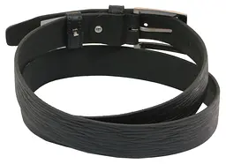 Ремінь Skipper 1034-33 під брюки натуральна шкіра 3,3 см Чорний - мініатюра 1
