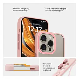 Чехол для Apple iPhone 15 Pro, Uniq MagCase, розовый, противоударный, панель-накладка с MagSafe, ударопрочный TPU+PC, с магнитом MagSafe, поддержка полноценной беспроводной зарядки, ArmorStandart (ARM75289) - мініатюра 3