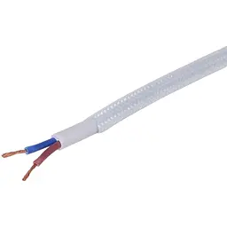 Декоративний кабель Brille IU-2 у тканинному обплетенні 2x0.75 WH (1 м) 42-127 білий