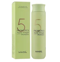 М'який безсульфатний шампунь з пробіотиками і яблучним оцтом 5 Probiotics Apple Vinegar Shampoo Masil 300 мл