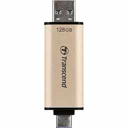 USB флеш накопичувач Transcend 128GB JetFlash 930 Gold-Black USB 3.2/Type-C (TS128GJF930C) - мініатюра 5
