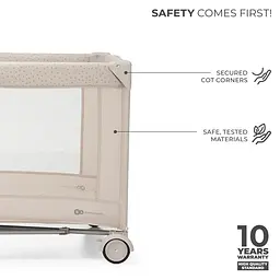 Ліжко-манеж с пеленатором Kinderkraft Joy 2 Beige (KLJOY02BEG000AC) - мініатюра 6