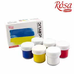 Набір акрилових фарб Ukraine 6×10 мл ROSA Start (4823098531050) - мініатюра 3