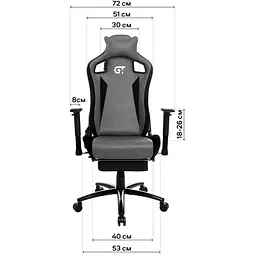 Геймерське крісло GT Racer X-5113F Fabric Black [132261] - мініатюра 8