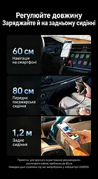 Кабель спіральний UGREEN L507 USB-C - USB-C PD 100 Вт 0,35-1,2 м чорний (35457) - мініатюра 3