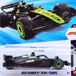 Базова машинка Hot Wheels Formula 1 Kick Sauber F1 Team чорна (5785) JJK02 - мініатюра 3