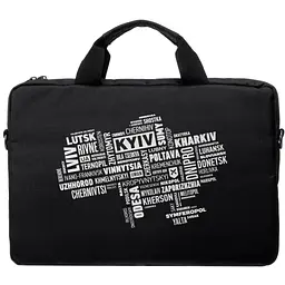 Сумка для ноутбука Vinga 15.6" NB1502 Black, white print (NB1502UWBK) - мініатюра 4