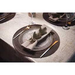 Скатертина Ardesto Shine 100% поліестер, золотавий 120х140 см (ART07SG) - мініатюра 7