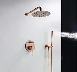 Душова система прихованого монтажу Rea Lungo rose gold + BOX REA-P4111, Теплий захід сонця - мініатюра 8