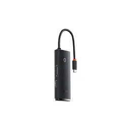 Концентратор Baseus USB-C 6-in-1 HDMI + 2xUSB 3.0 + USB-C + SD/TF black (WKQX050001) - мініатюра 1