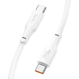 Кабель USB Hoco X93 Force fast charging 240W Type-C to Type-C 1 м White - мініатюра 7