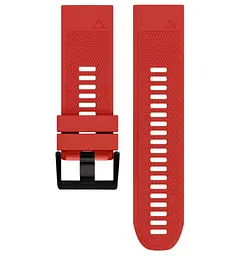 Силіконовий ремінець Primo для годинника Garmin Fenix 5/5 Plus/Fenix 6/6 Pro Red - мініатюра 3