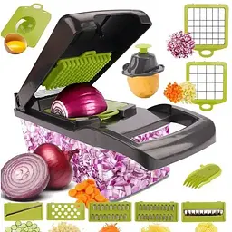 Мультислайсер 14 в 1 KitchenAid Kitchen Ideas Veggie Slicer HA-347 ручна багатофункціональна овочерізка з контейнером - мініатюра 4