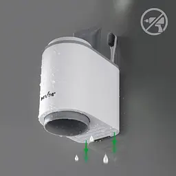 Тримач для зубних щіток МВМ My Home BP-20, зі стаканами, клейкий, білий з сірим (BP-20 WHITE/GRAY) - мініатюра 7