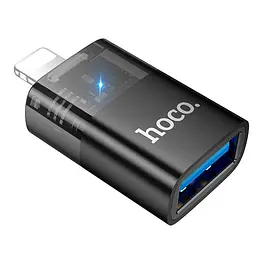 Перехідник Hoco iP male to USB female OTG transparent adapter UA36 480Mbps