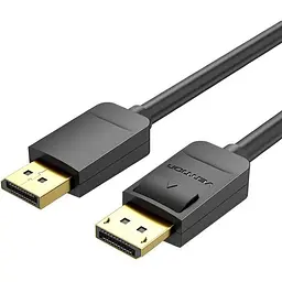 Кабель мультимедійний DisplayPort M to DisplayPort M 1.5m 4K60Hz black Vention (HACBG)