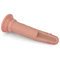 Фалоімітатор Dual-Layered Liquid Silicone Nature Cock 18.5 см тілесний - мініатюра 6