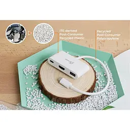 Багатопортовий мультиадаптер J5create JCA379EW-N, USB Type-C 3-в-1 білий - мініатюра 4